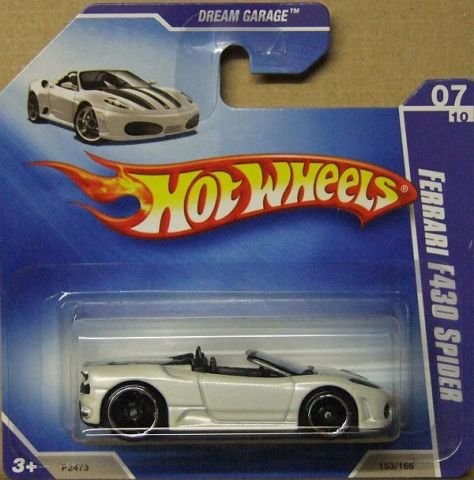 Hot Wheels P2473 Ferrari F430 Spider 2009 White / Ferrari Logo on Hood, Black reverse tampo created 2 main racing stripes – photo de la communauté