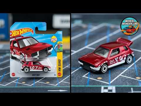 Hot Wheels JJH40 Drift Box 2026 Metalflake Dark Red – image extraite de l’unboxing