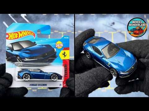 Hot Wheels JJH41 Ferrari 12Cilindri 2026 Rosso Imola – image extraite de l’unboxing