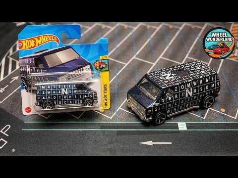 Hot Wheels HKK16 70s Van 2023 Metalflake Navy Blue – image extraite de l’unboxing