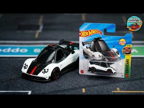 Hot Wheels JJH34 Pagani Zonda Cinque 2026 Bianco Benny – fermo immagine dall’unboxing